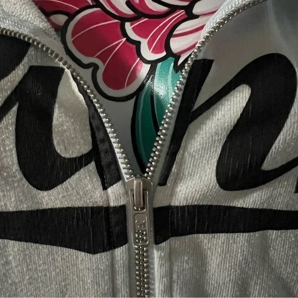 Pink Victorias Secret Light Blue Zip Up Hoodie - Picture 2 of 6